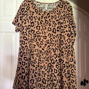 Tickled Teal Leopard Print Dress